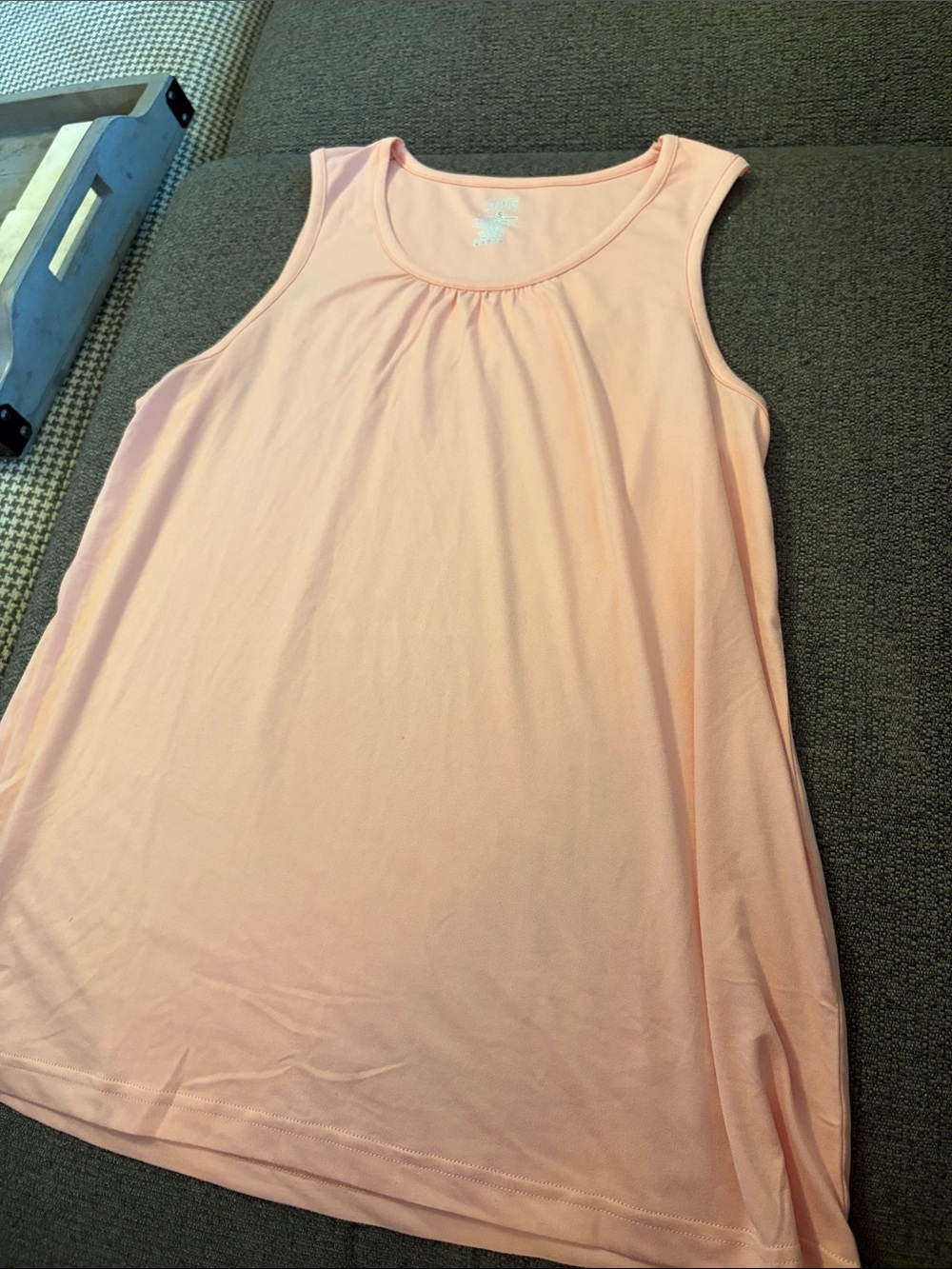 Light Peach Scoop Neck Tank Top - Unbranded